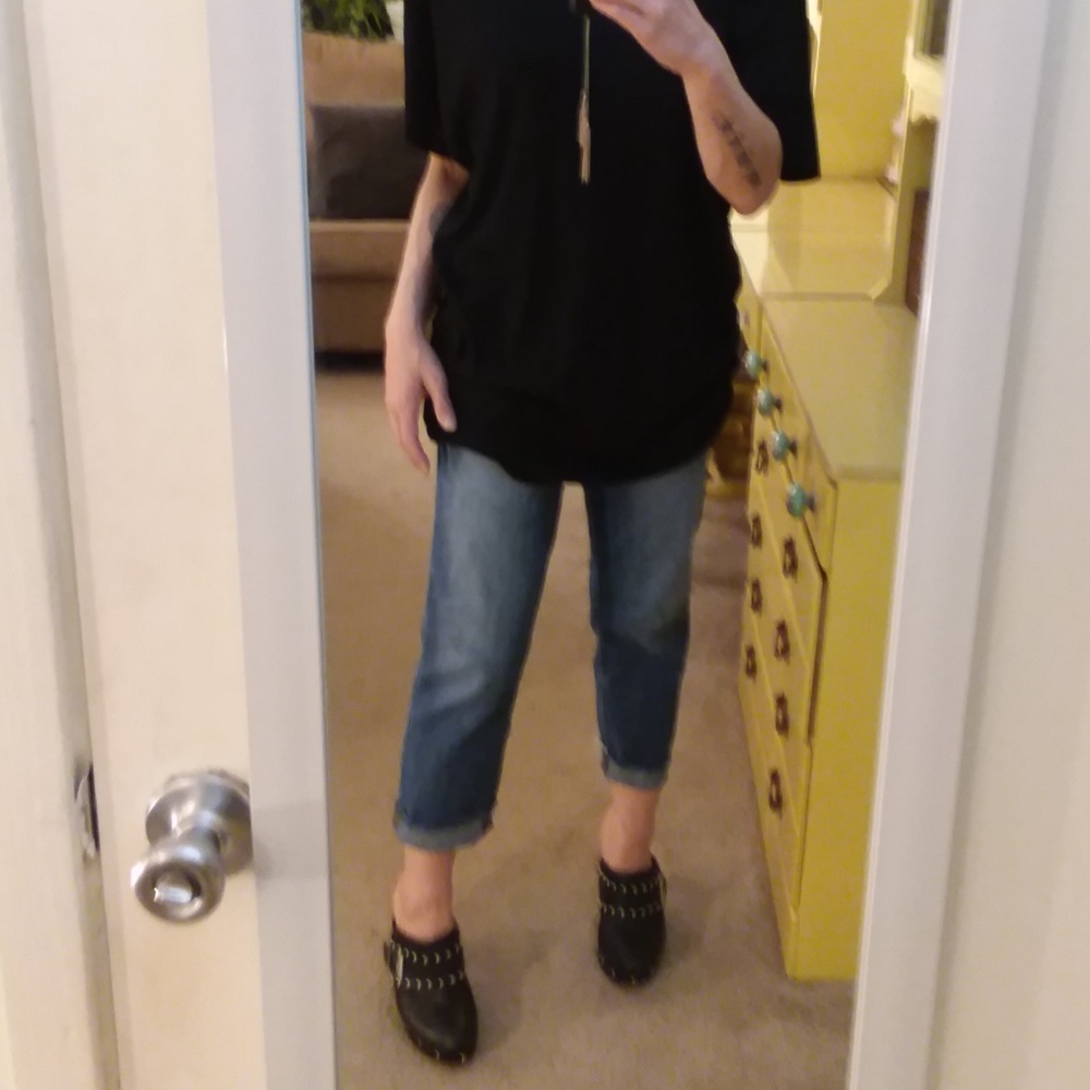 Raw Hem Skinny Cropped Jeans Distressed